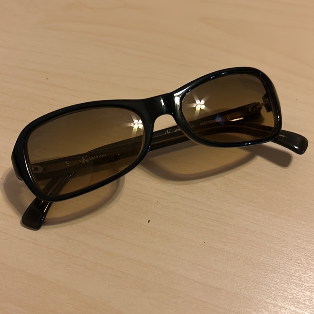 Calvin Klein slim black sunglasses